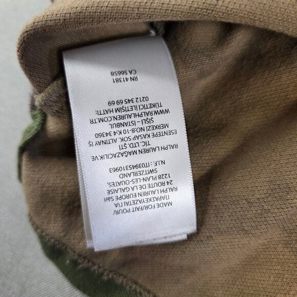 Vintage Polo Ralph Lauren Camo Polo Shirt Youth 14–16 Made in Macau Cotton - Picture 5 of 12